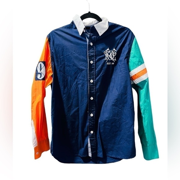 Rocawear Y2K Long Sleeve Button Down Streetwear Embroidered Shirt Size Large - Picture 1 of 7